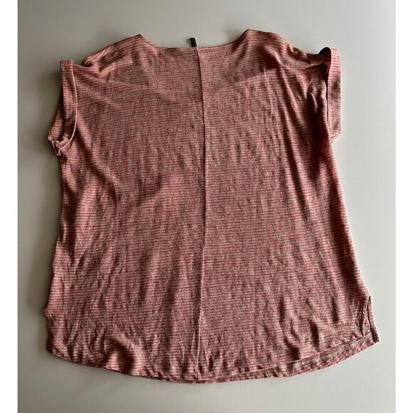 The Ark Australia 100% Linen Scoop Neck Slouch Pocket Stripe Short Sleeve‎ Tee S - Picture 2 of 8